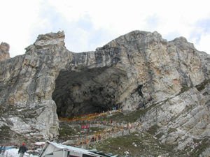 rock cut cave temple in india amarnath