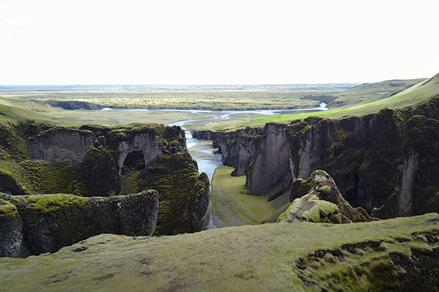 Canyon wall South Iceland